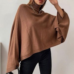 Brown Batwing Sweater